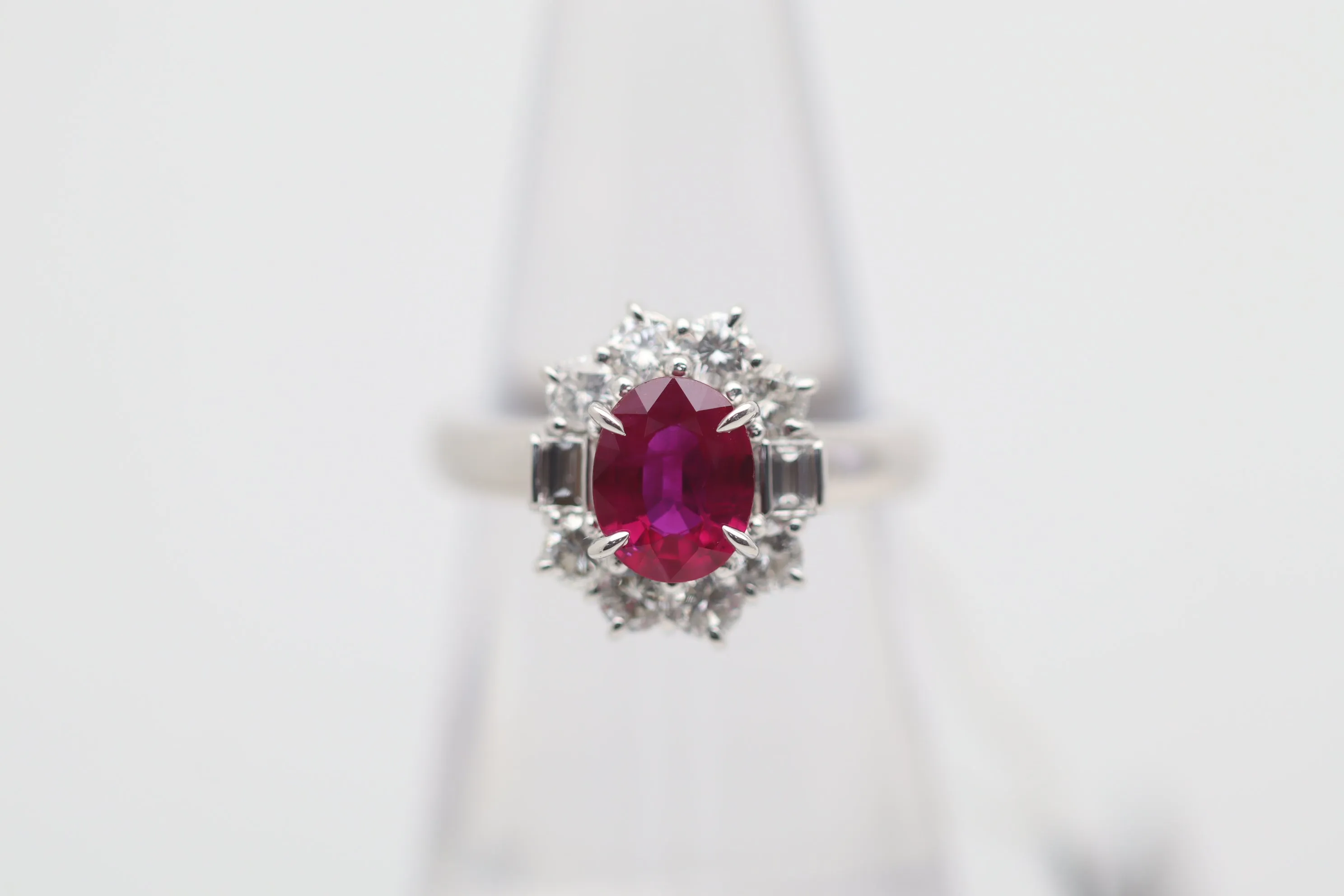1.17 Carat Burmese Ruby Diamond Platinum Ring, GIA Certified