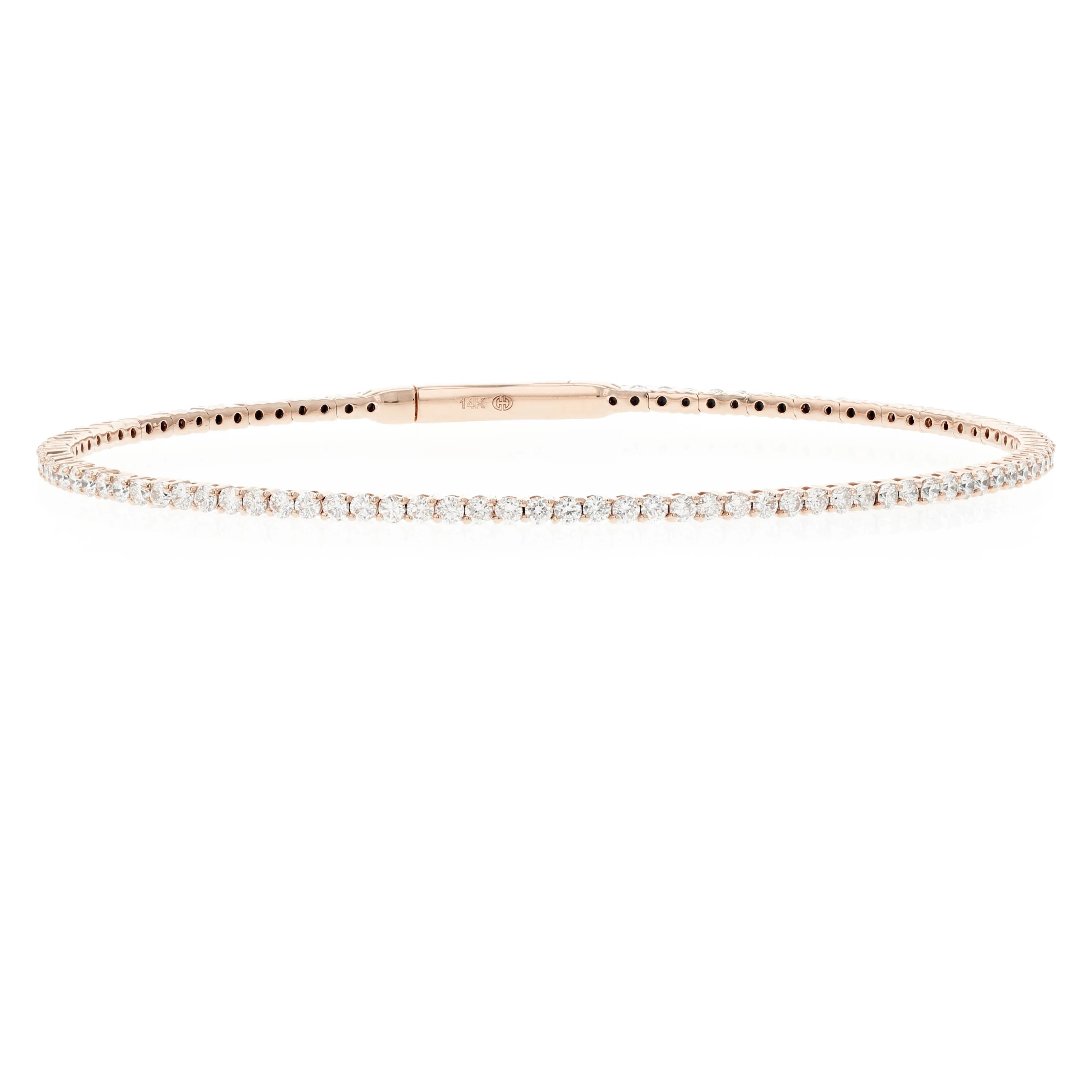 14K Diamond Bangle Bracelet