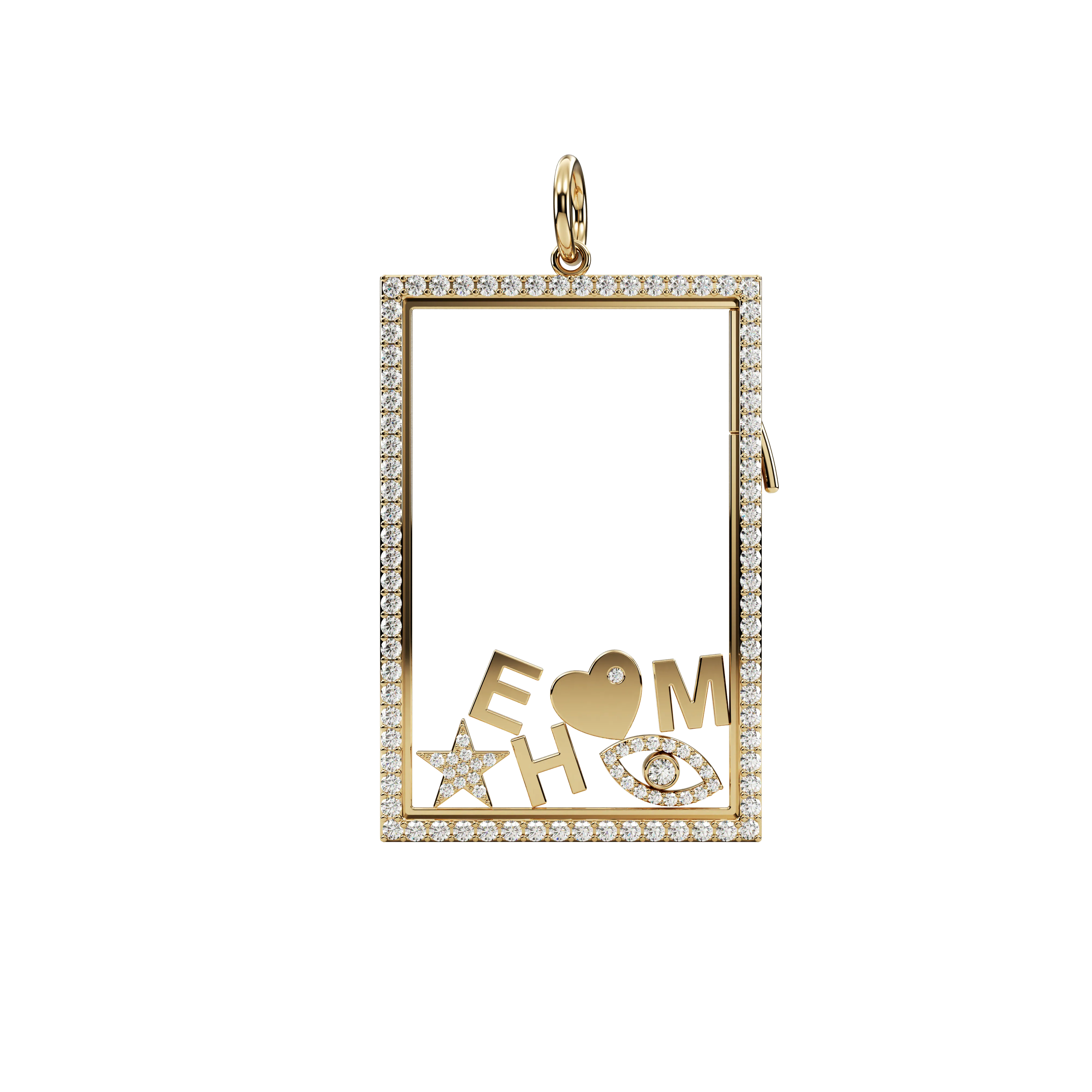 14k Floating Charm Locket