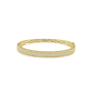 14k Gold & Diamond Bangle - 1.69ct