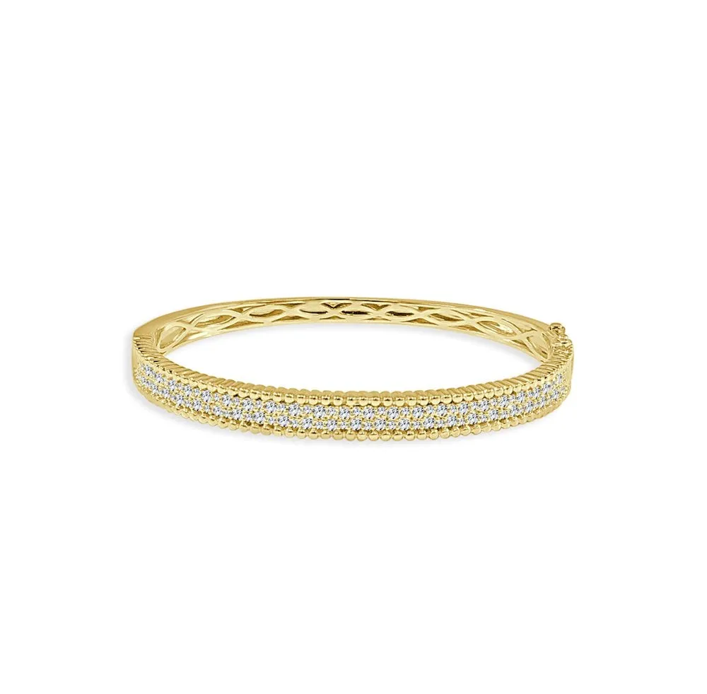 14k Gold & Diamond Bangle - 1.69ct