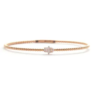 14KR 0.10CTW DIAMOND LADIES HAMZA BANGLE