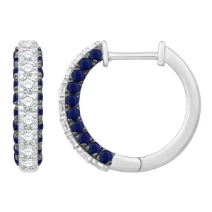 14KW 18RD0.55CT,40SA0.70CT HUGABLE HOOP EARRING (153HP5855SA)