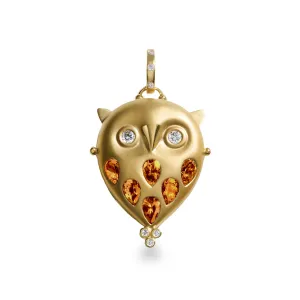 18K Owl Locket