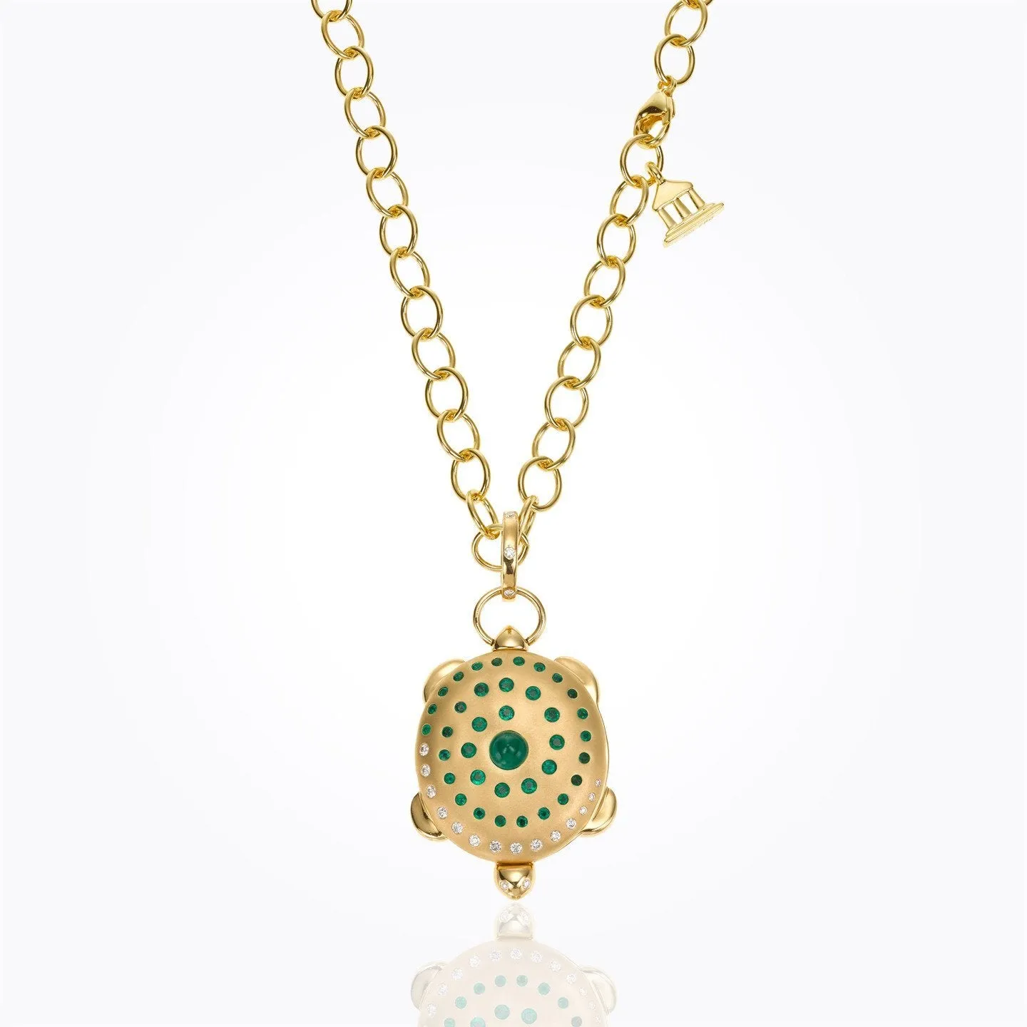18K Spiral Turtle Locket