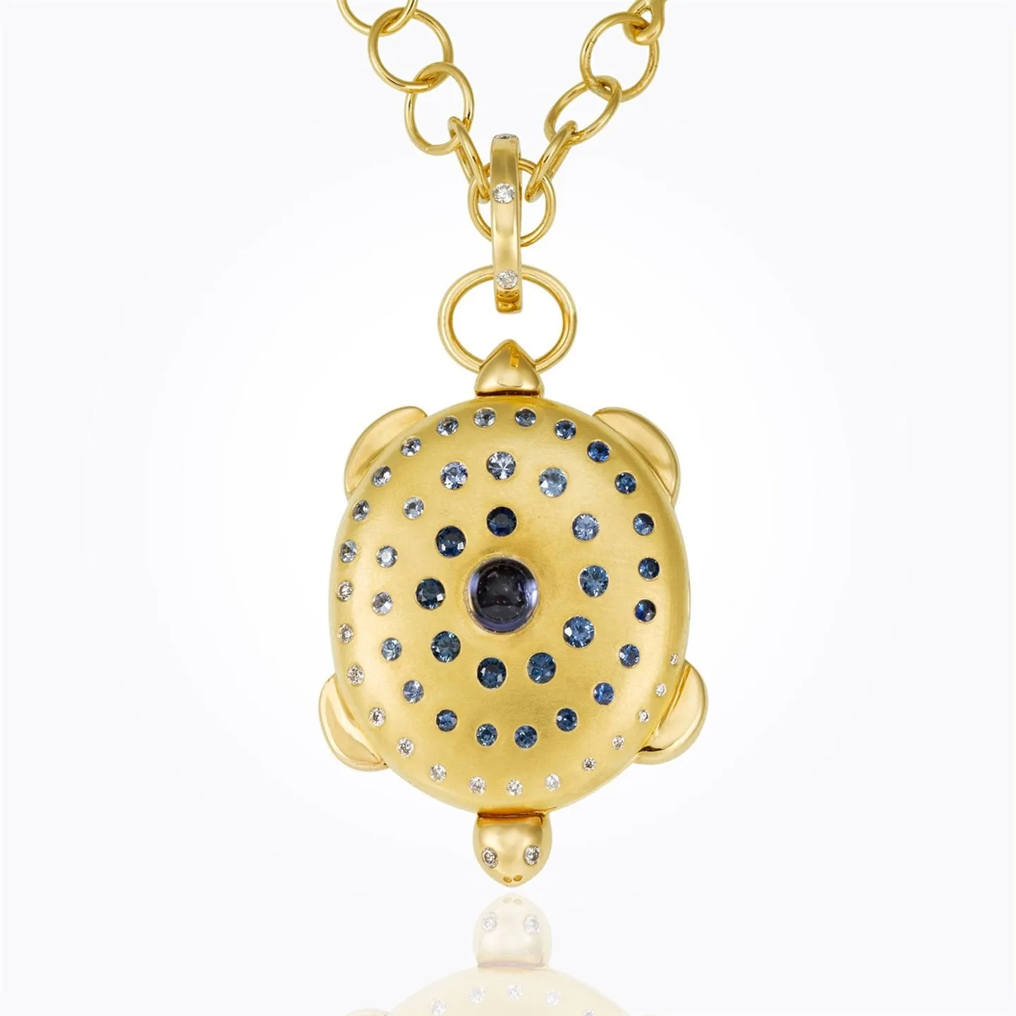 18K Spiral Turtle Locket