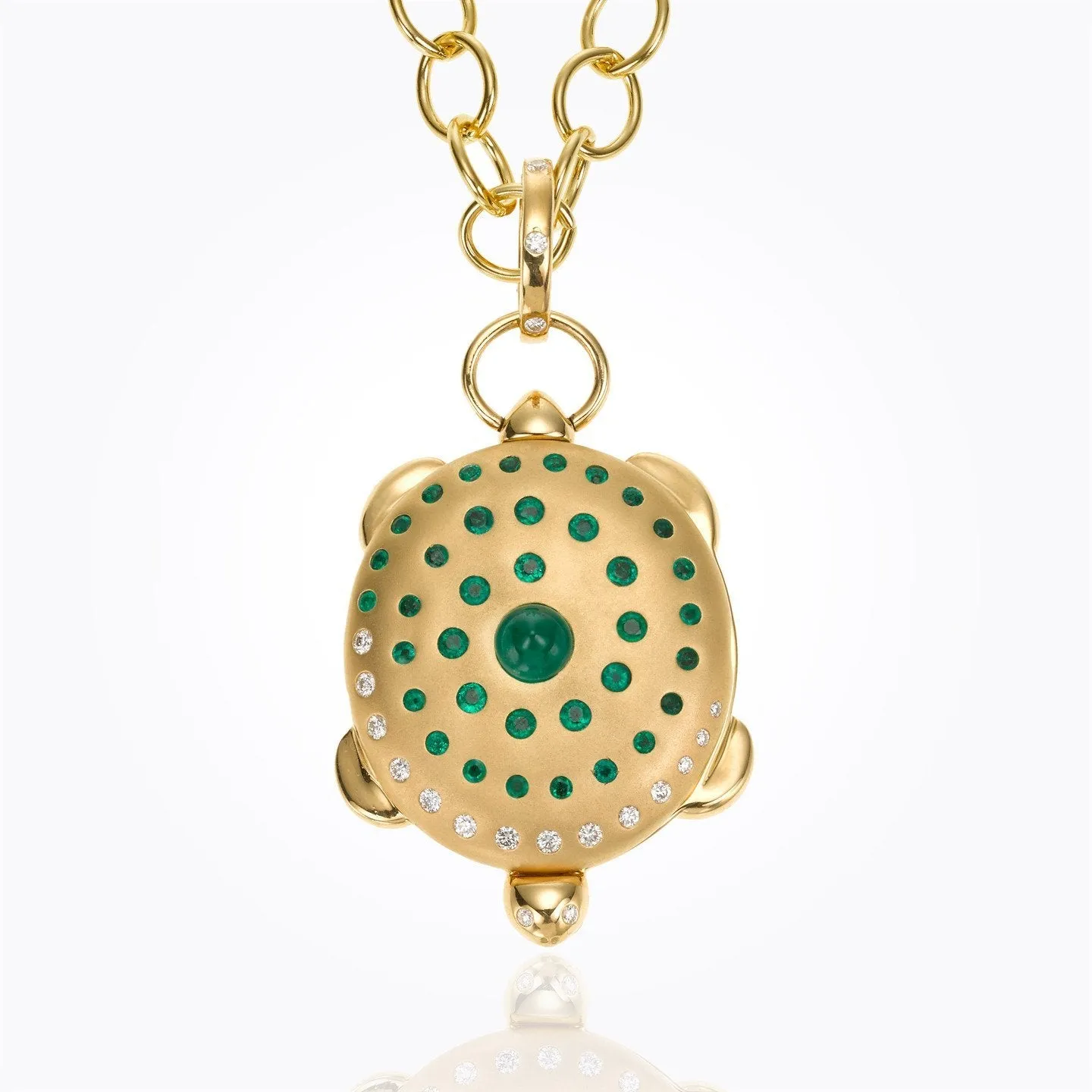18K Spiral Turtle Locket
