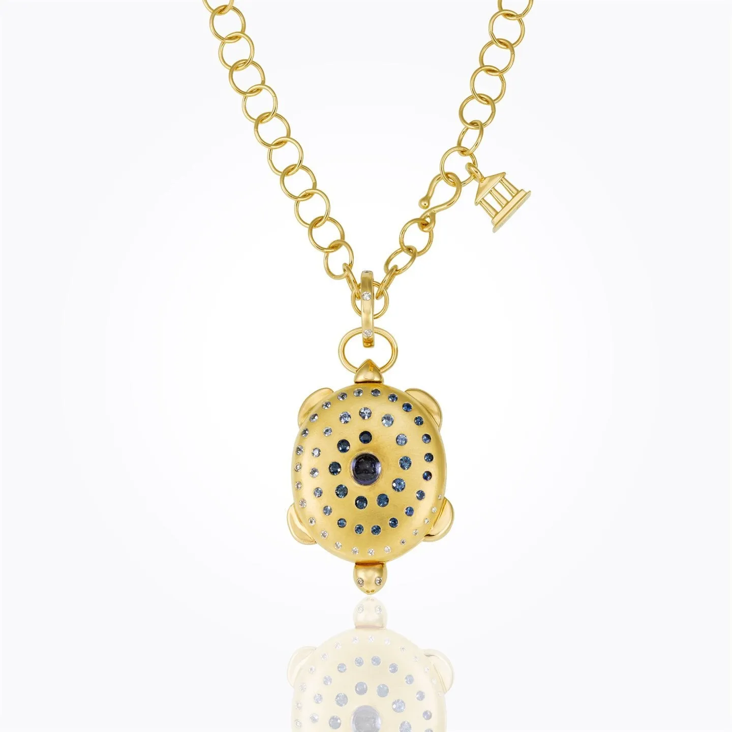 18K Spiral Turtle Locket