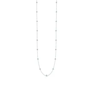 18k White Gold Diamonds by the Inch Necklace