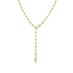 18K Yellow Gold and Diamond Lariat Necklace