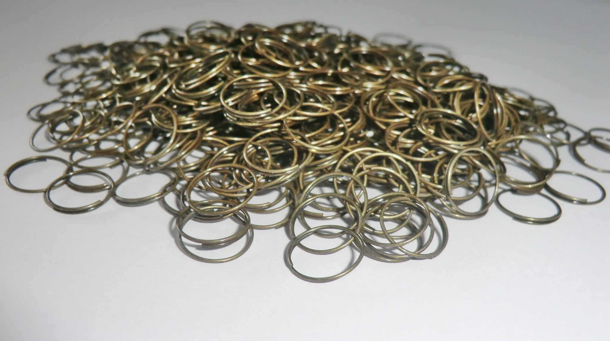 250 Antique Brass Bronze Chandelier 14 mm Rings for Droplets Crystals Drops a