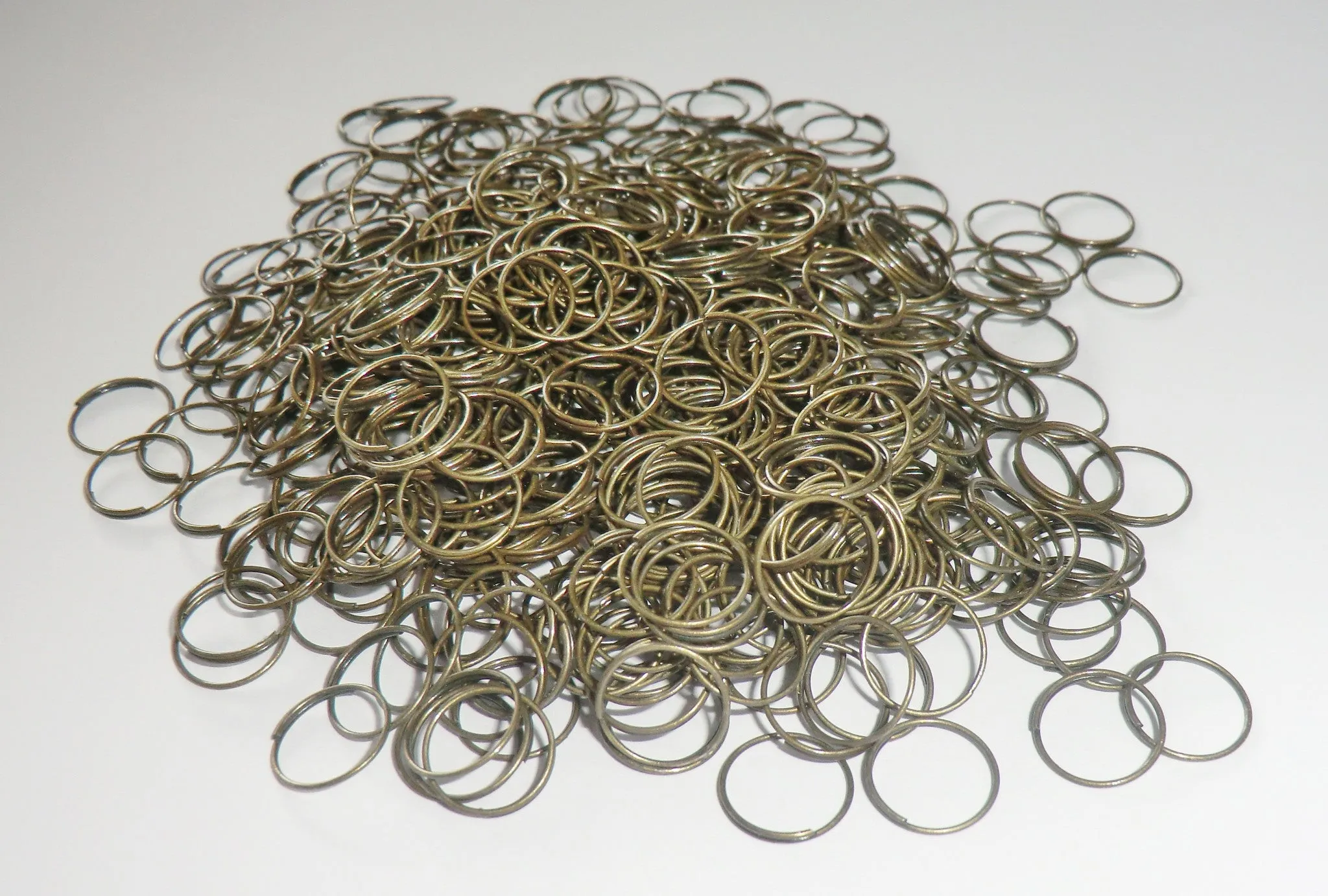 250 Antique Brass Bronze Chandelier 14 mm Rings for Droplets Crystals Drops a