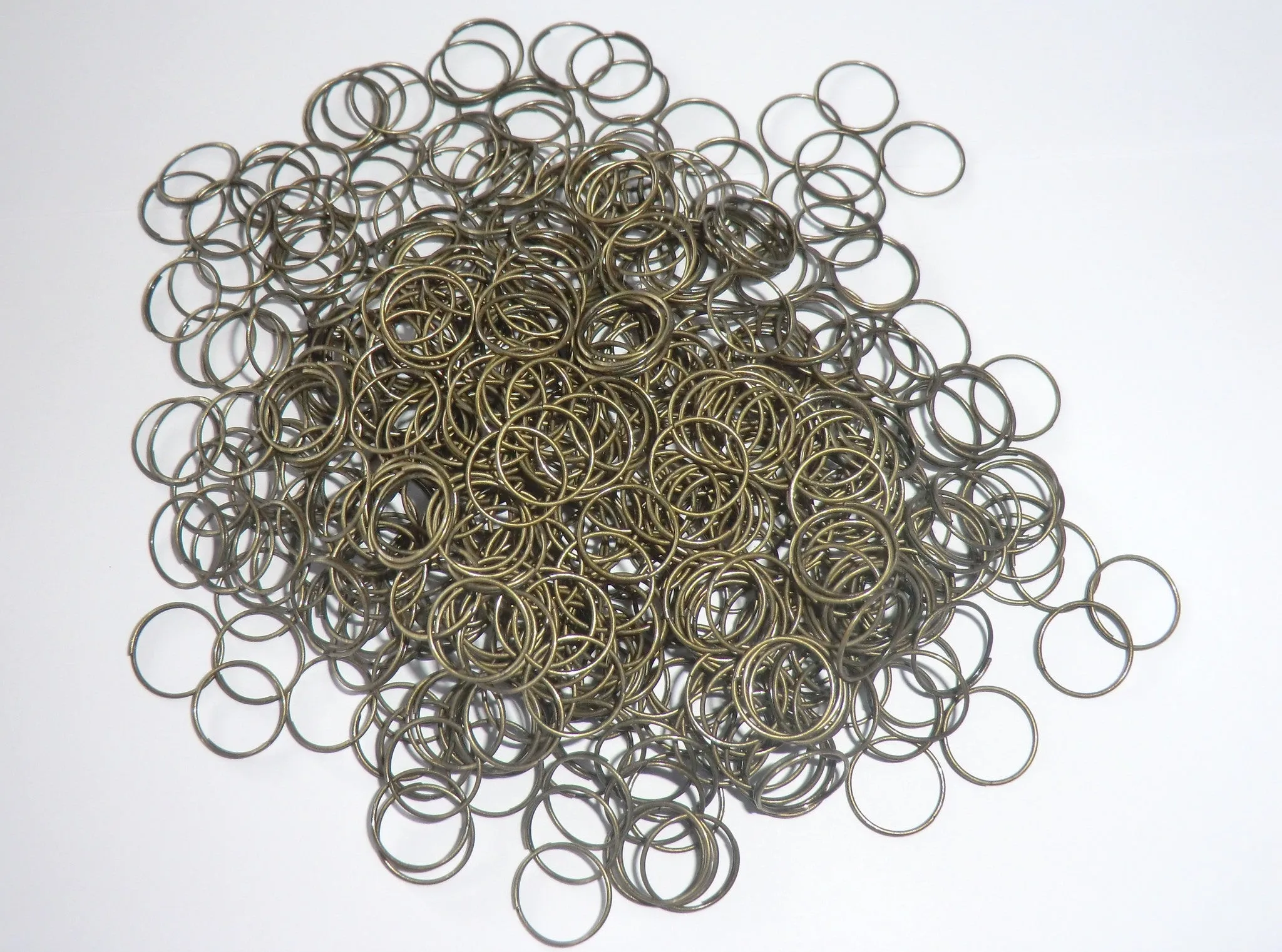 250 Antique Brass Bronze Chandelier 14 mm Rings for Droplets Crystals Drops a
