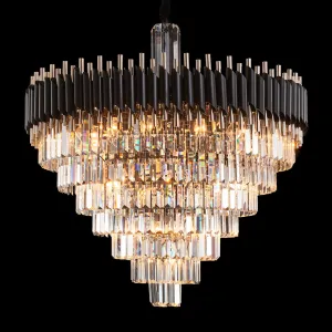 40 Inch Luxury Modern Round Crystal Chandelier Lighting for Living Room