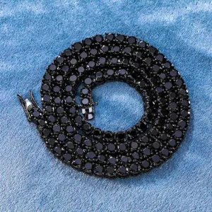 4mm Black Moissanite Tennis Chain
