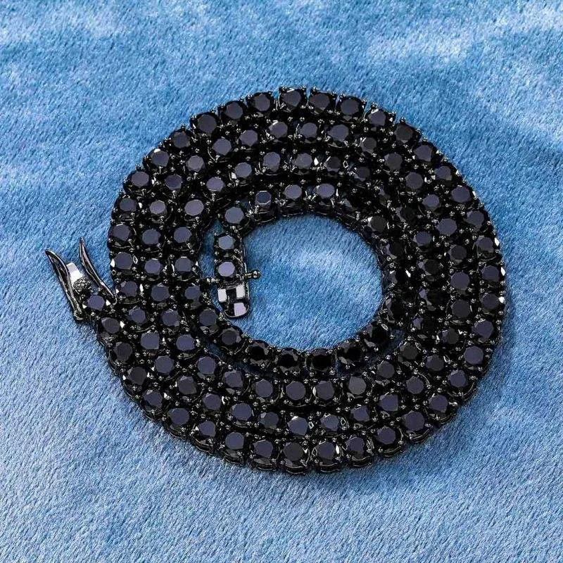 4mm Black Moissanite Tennis Chain