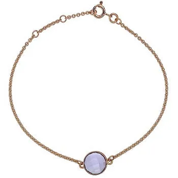 9K Rose Gold & Amethyst Adjustable Ladies Bracelet