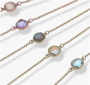 9K Rose Gold & Amethyst Adjustable Ladies Bracelet