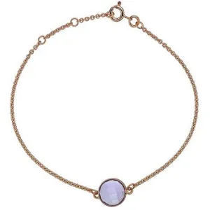 9K Rose Gold & Amethyst Adjustable Ladies Bracelet