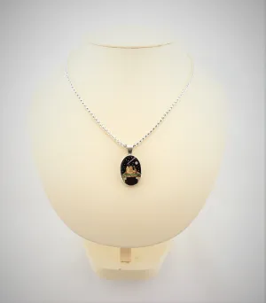 Abraham Begay Sterling Silver Gemstone Inlay Necklace