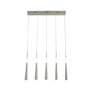 Acrylic Modern 5 LED Stainless Steel Warm White Hanging Light