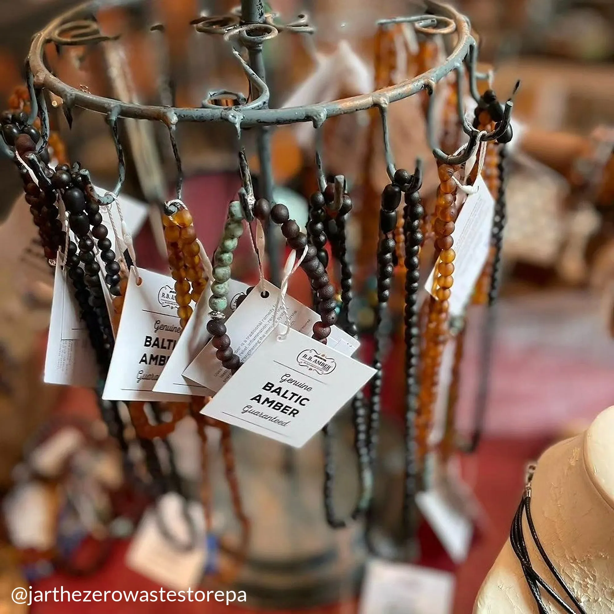 Adults | Sandalwood   Raw Cognac Amber Necklace