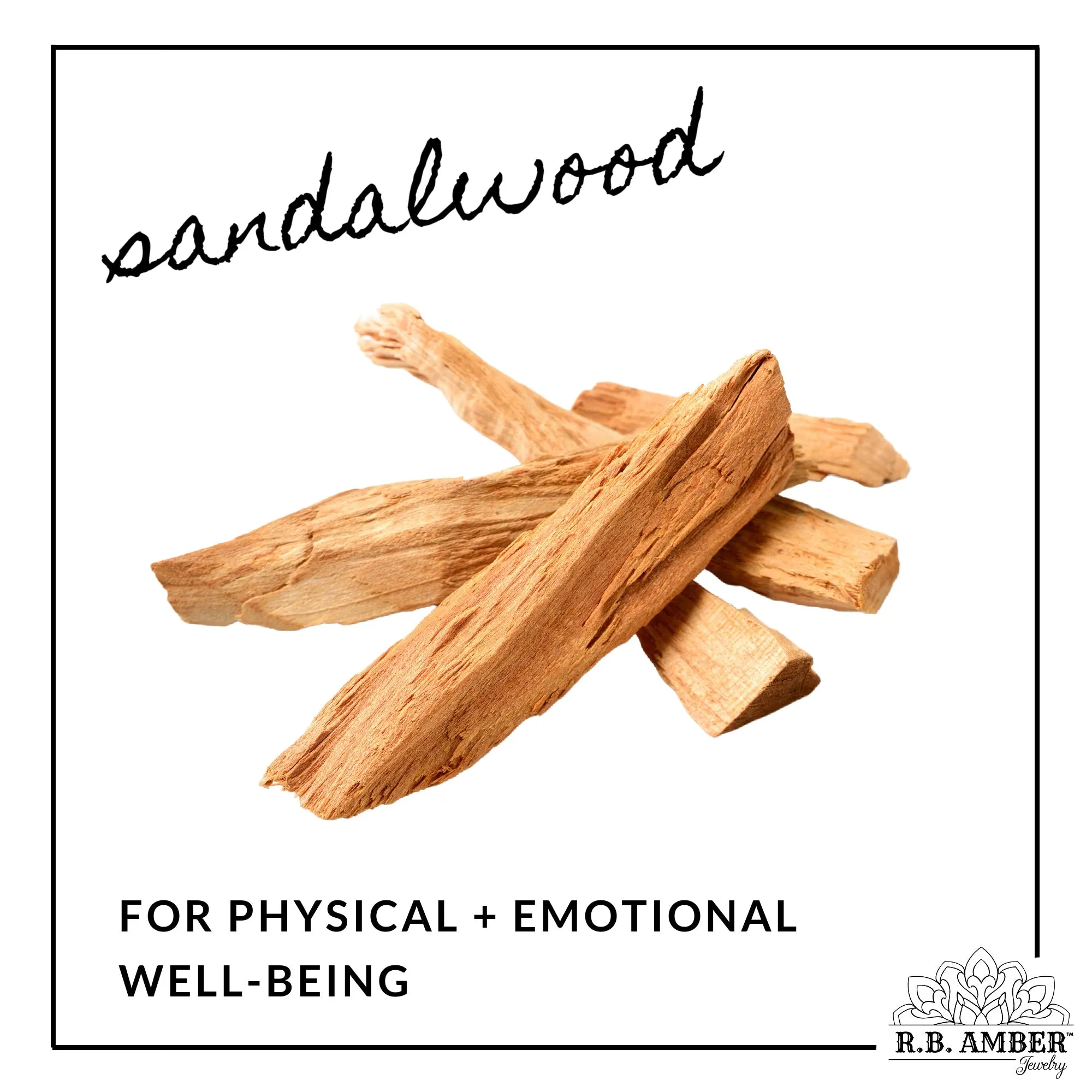 Adults | Sandalwood   Raw Cognac Amber Necklace