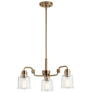 Aivian 23 in. 3 Lights Chandelier Brass Finish