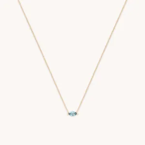 Alexandrite Marquise Necklace in Solid Gold