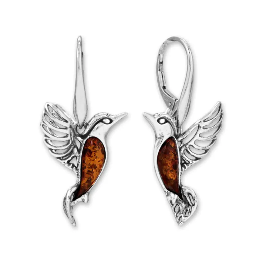 Amber Hummingbird Necklace