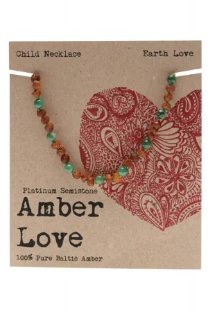 Amber Love Children's Necklace 100% Baltic Amber Earth 33cm
