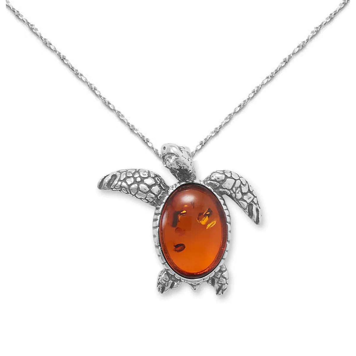 Amber Sea Turtle Earrings