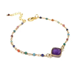 Amethyst & Cat's Eye Handcrafted Bracelet