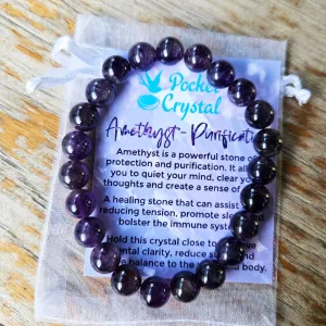 Amethyst Crystal Stretch Bracelet