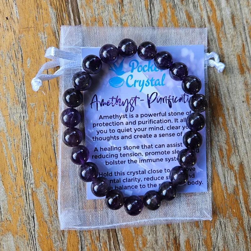 Amethyst Crystal Stretch Bracelet