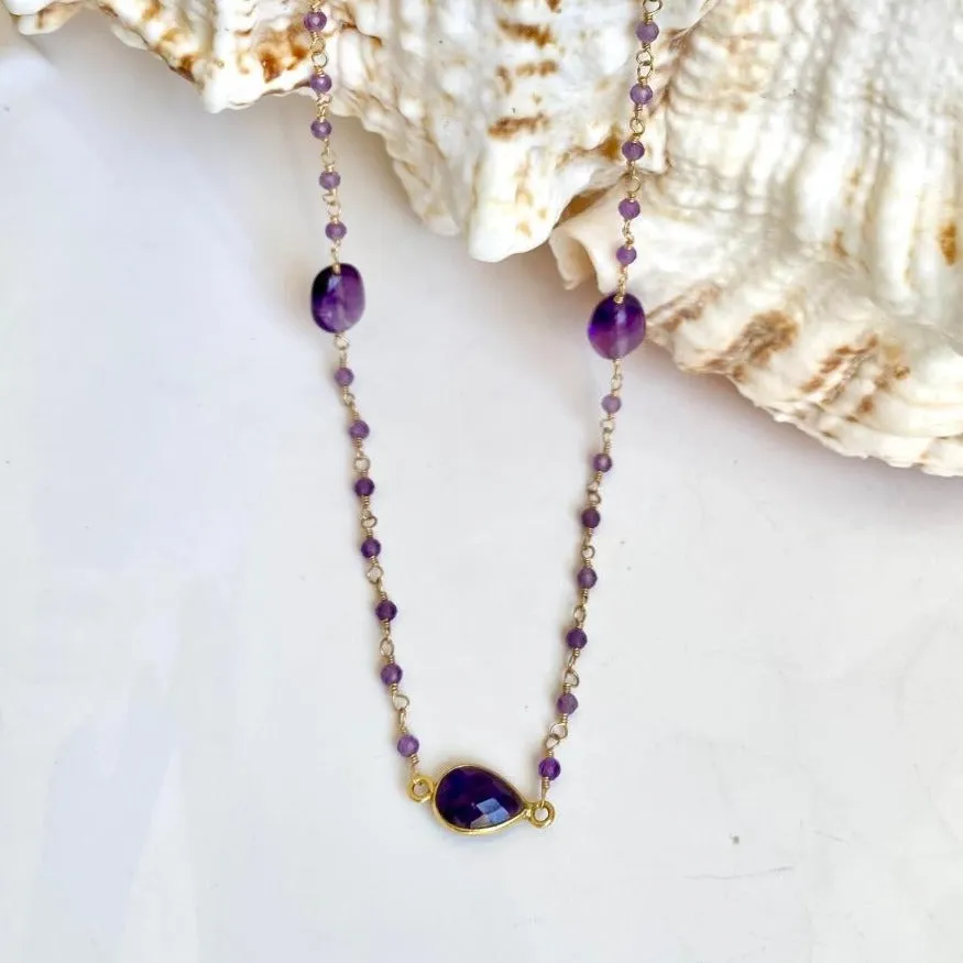 Amethyst Necklace - Tina