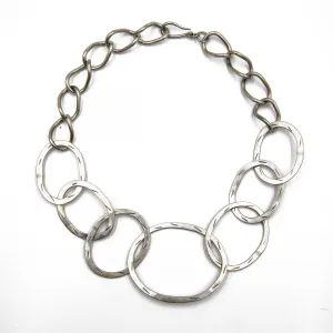 Angela, Statement Link Necklace Sterling Silver