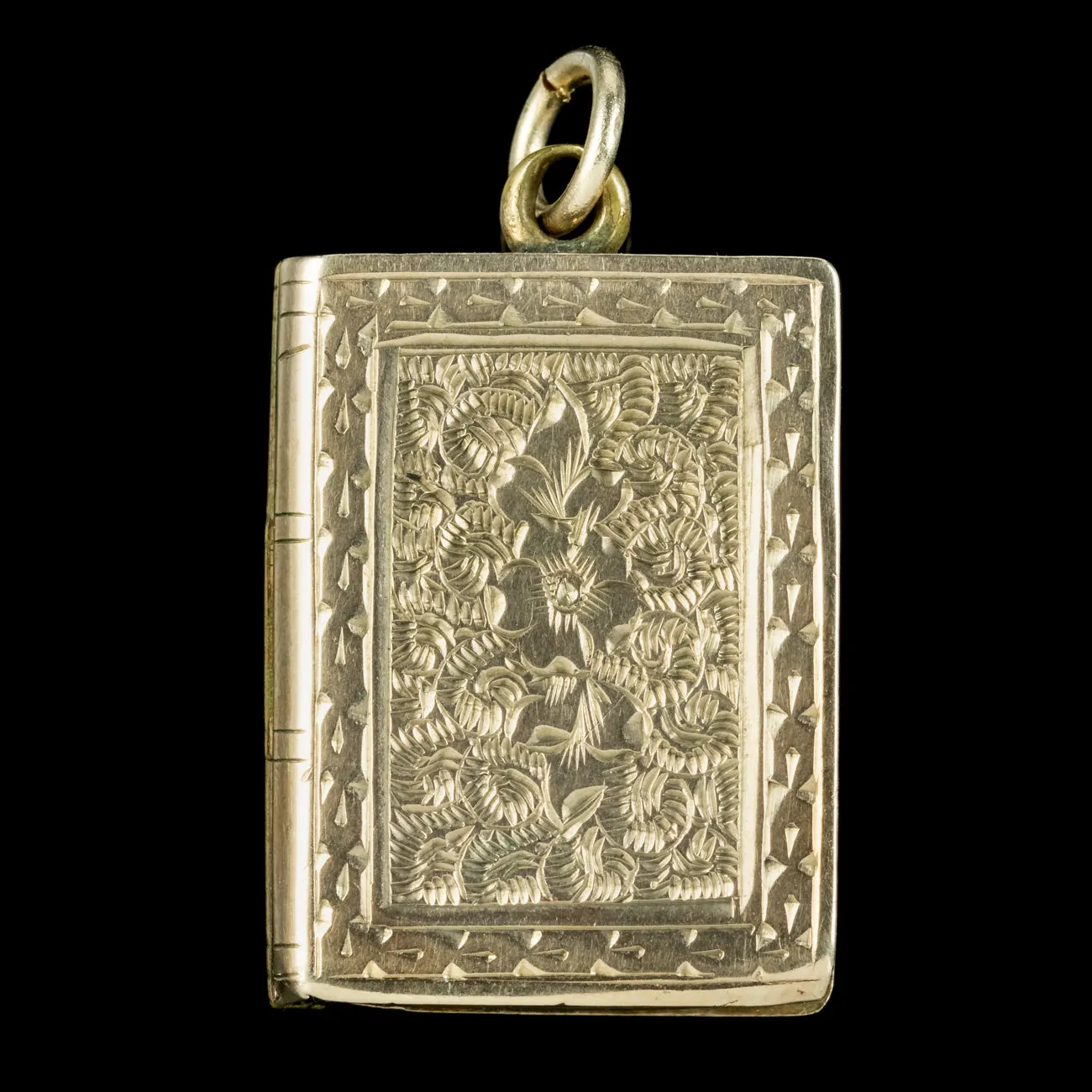 Antique Victorian Book Locket 15ct Gold Circa 1890