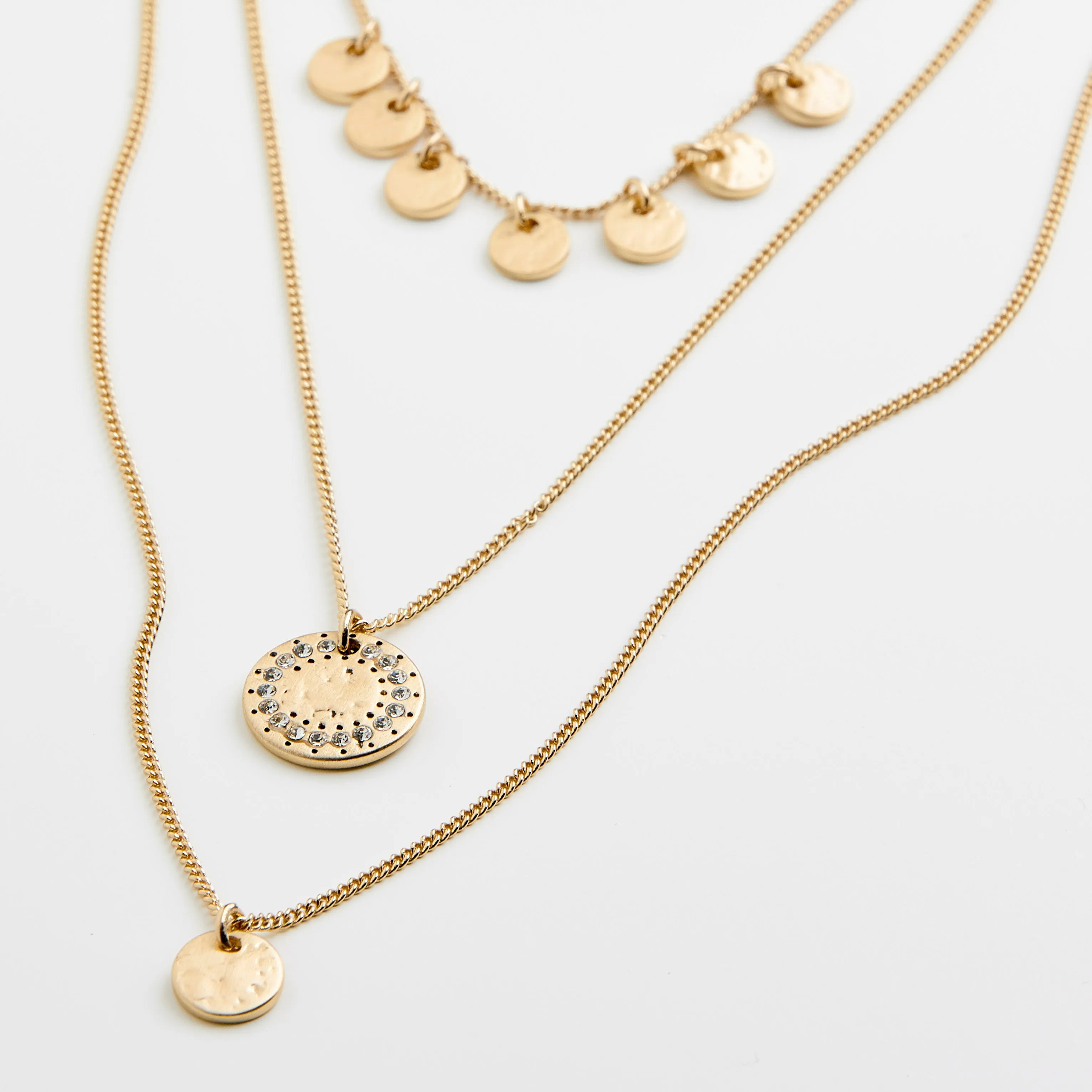 ARDEN 3-in-1  crystal necklace gold-plated