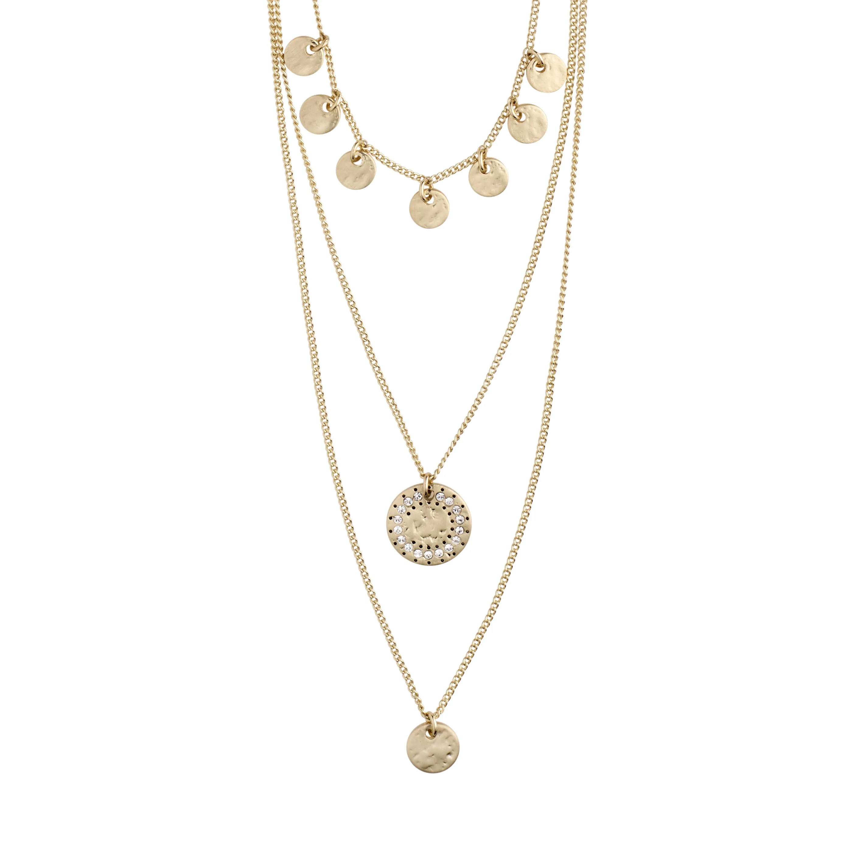 ARDEN 3-in-1  crystal necklace gold-plated