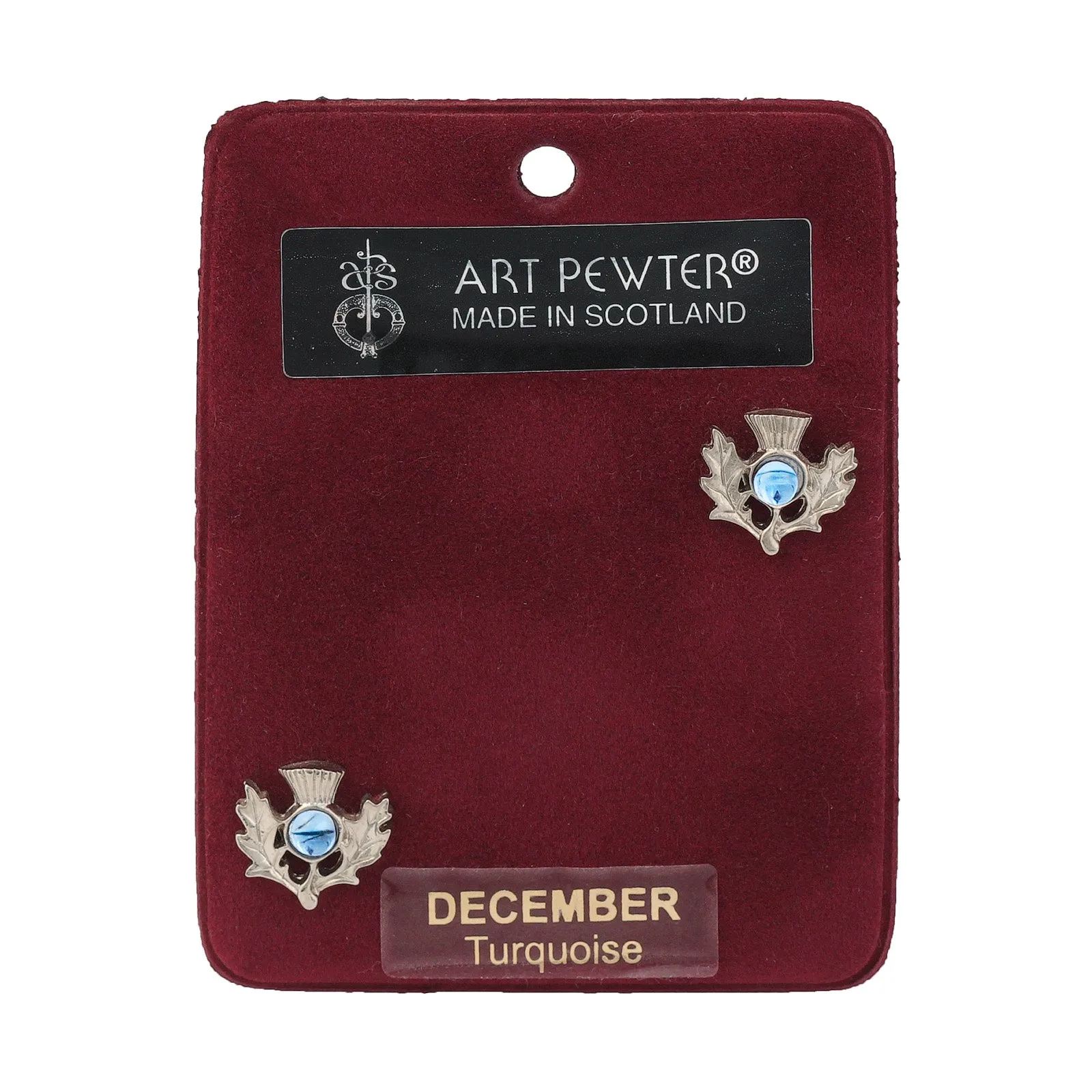 Art Pewter Thistle Earrings December