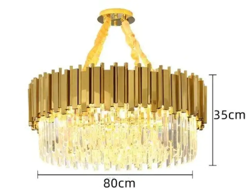 Astrid - Gold chandelier with K9  crystals