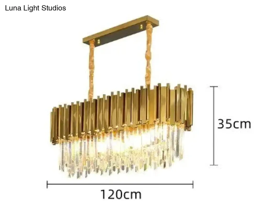 Astrid - Gold chandelier with K9  crystals
