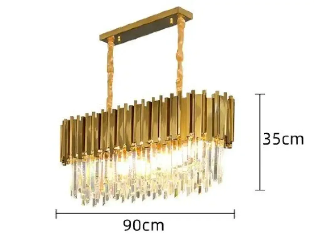 Astrid - Gold chandelier with K9  crystals