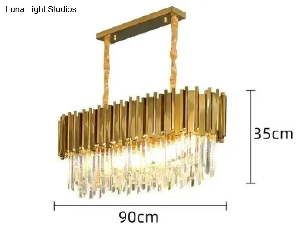 Astrid - Gold chandelier with K9  crystals