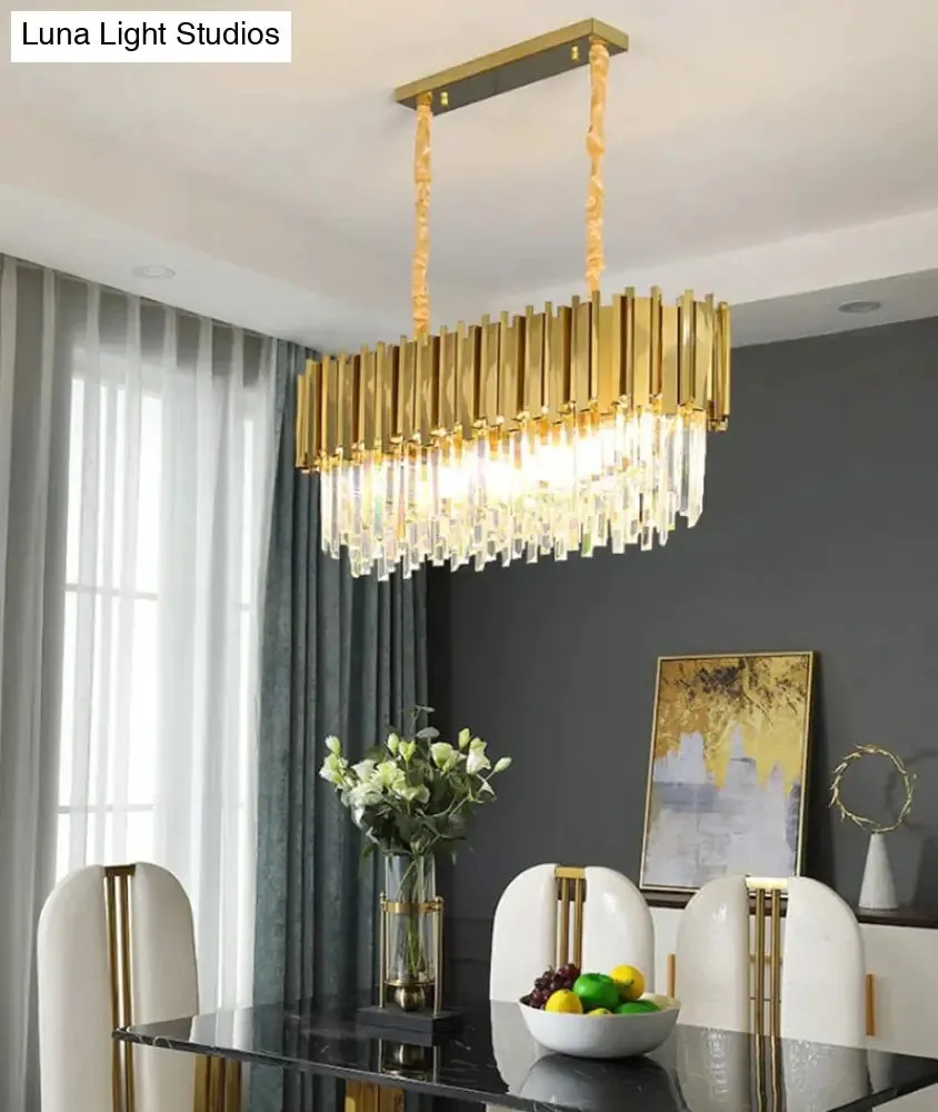 Astrid - Gold chandelier with K9  crystals