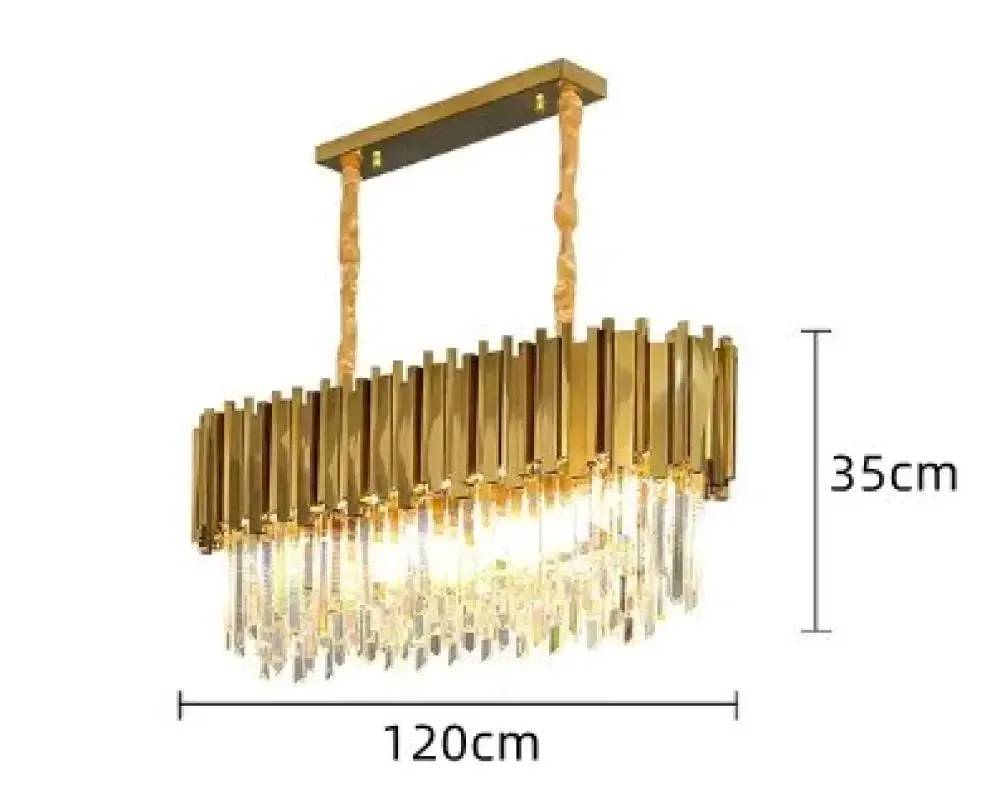 Astrid - Gold chandelier with K9  crystals