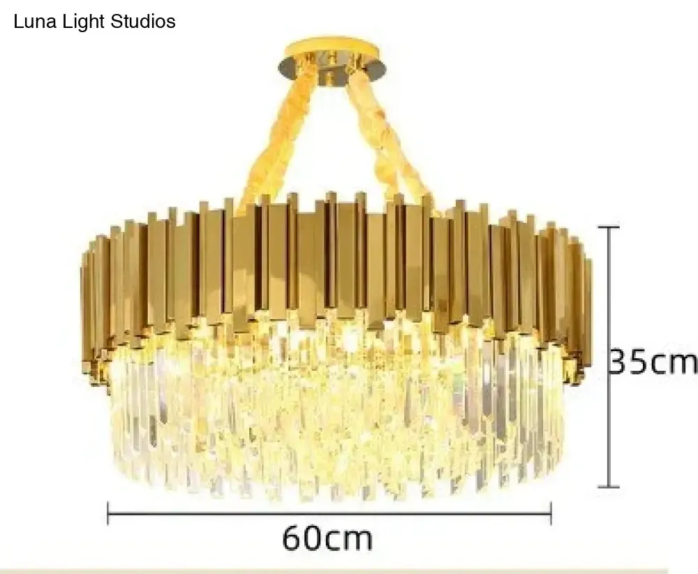 Astrid - Gold chandelier with K9  crystals