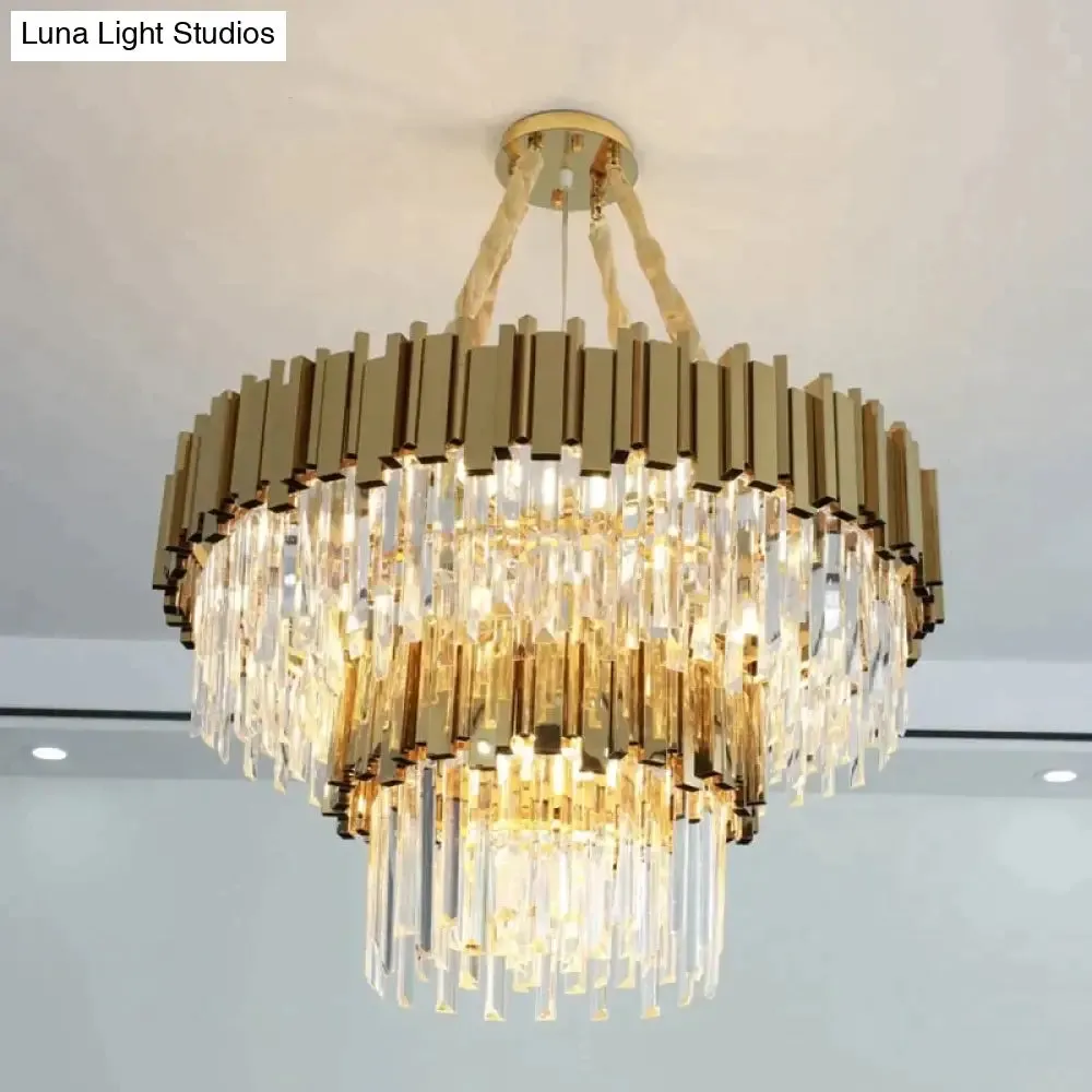 Astrid - Gold chandelier with K9  crystals