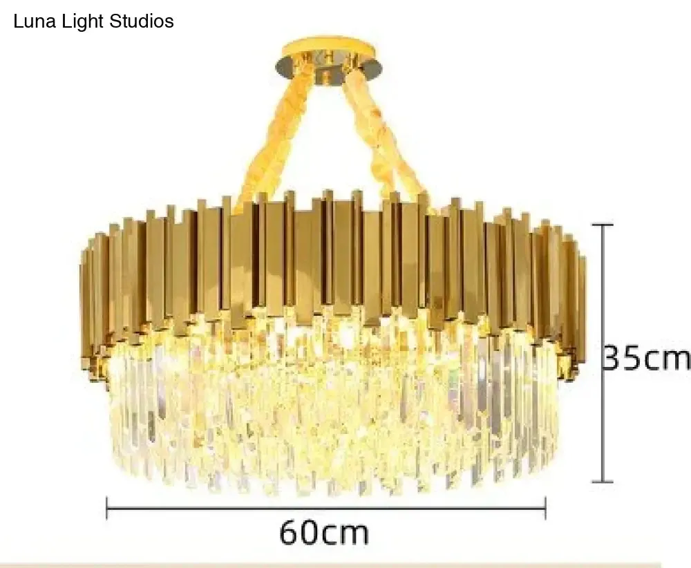 Astrid - Gold chandelier with K9  crystals
